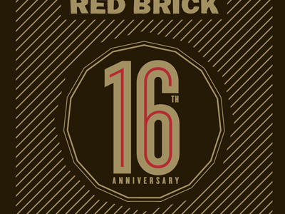 RBA 16th anniversary Label beer design label typography