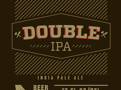 RBA Double IPA beer design label typography