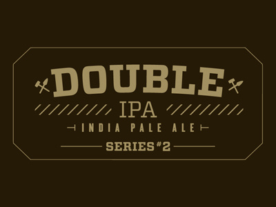 Double IPA package stamp beer design label stamp typography