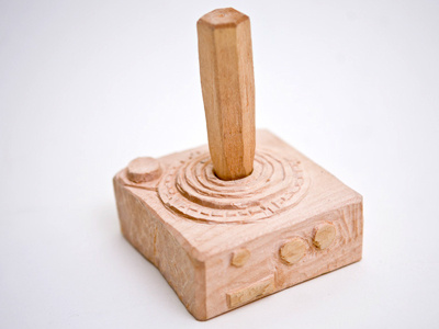 Atari Controller atari carving wood