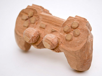 Playstation Controller carving playstation wood