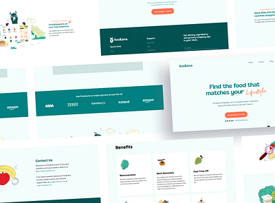 Website Design for FoodLama graphic design illustration typography ui