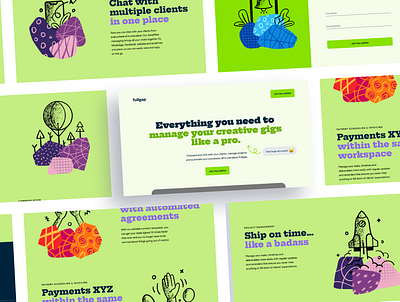 Website Design for Fullgap branding design illustration typography ui ux