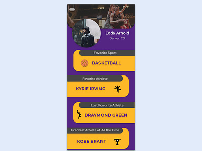 Your favorite Sports App Mockup Concept 02