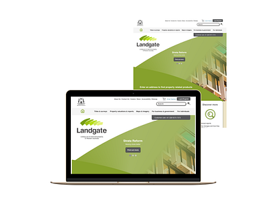 Landgate Landing Page: Re-Design design front end landing page design. ui ui design ux ux design web design