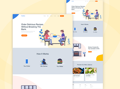 Marketing Website - FineDine design dine food odering product design ui