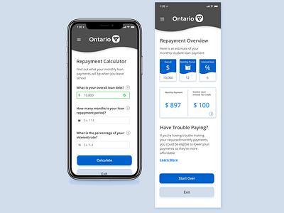 UI Challenge - 004 - OSAP Loan Calculator