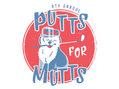 Putts for Mutts cuteliloledoggy design dog golf golf club golf tournament screen printing screenprint shirt shirt design tournament