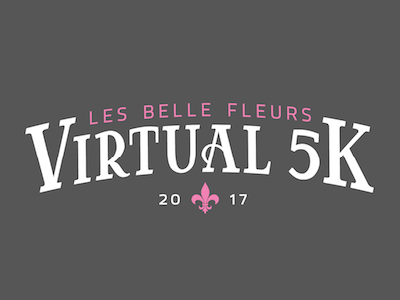Virtual 5K 5k design fleur de lis fleur de lis screen print screen printing shirt shirt design typography virtual virtual 5k