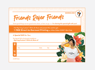 Friends Refer Friends Postcard card form friends post postcard refer referral