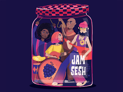 Jam Sesh illustration jamming music musicians photoshop
