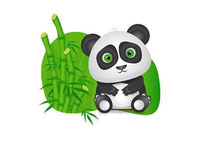 Panda In The Bamboo Wood