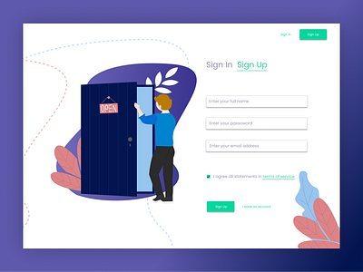 Sign In Signup form design form field illustration sign in sign in form sign up uidesign vector