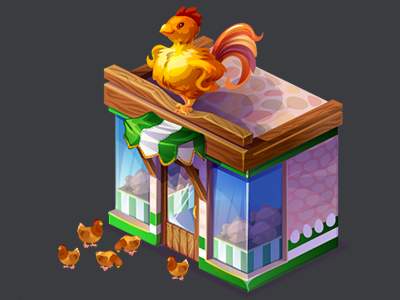 Chicken shop food game gameart restaurant shop
