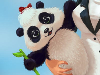 Panda character panda toy