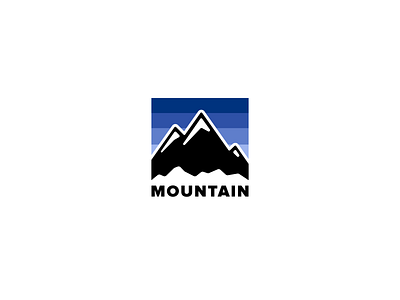 Mountain logo art blue branding cold design icon illustration logo mountain snow vector visual design winter