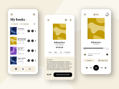 Reading - Audiobook app audibook audio audio app book books bookstore ebook ebooks library mobile mobile app read reading ui uidesign user interface ux