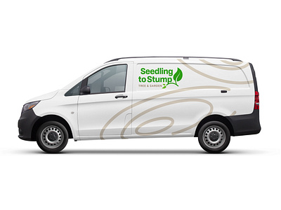 Seedling to Stump Vehicle branding logo van vehicle
