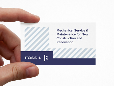 Fossil Mechanical business card construction logo mechanical
