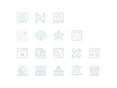 Single stroke icons