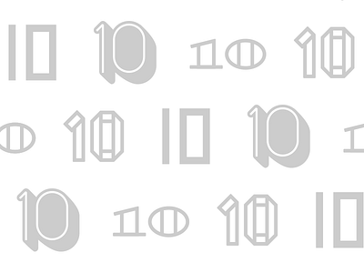 10's 10 anniversary custom numbers ten type typography