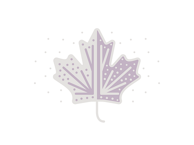 Maple Leaf canada canadian dots fall illustration maple leaf monotone silver spot illustration