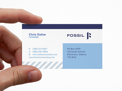 Fossil Mechanical businesscard construction logo mechanical