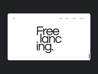 Freelancing concept landing page