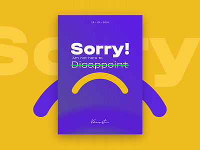 Sorry Poster color colorful flyer poster poster art poster design simple sorry