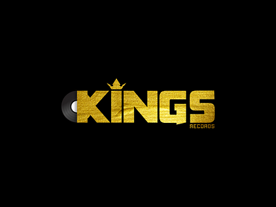 Kings Records3 logo record label record logo simple logo vynil logo