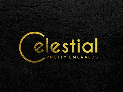 Celestial Pretty Emerald Logo golden logo logo model logo simple logo ushering logo