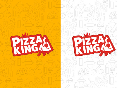 Pizza King Logo design logo logo design logodesign logotype pizza pizza box pizza hut pizza logo pizza menu pizzeria simple simple logo simplicity simplistic typogaphy