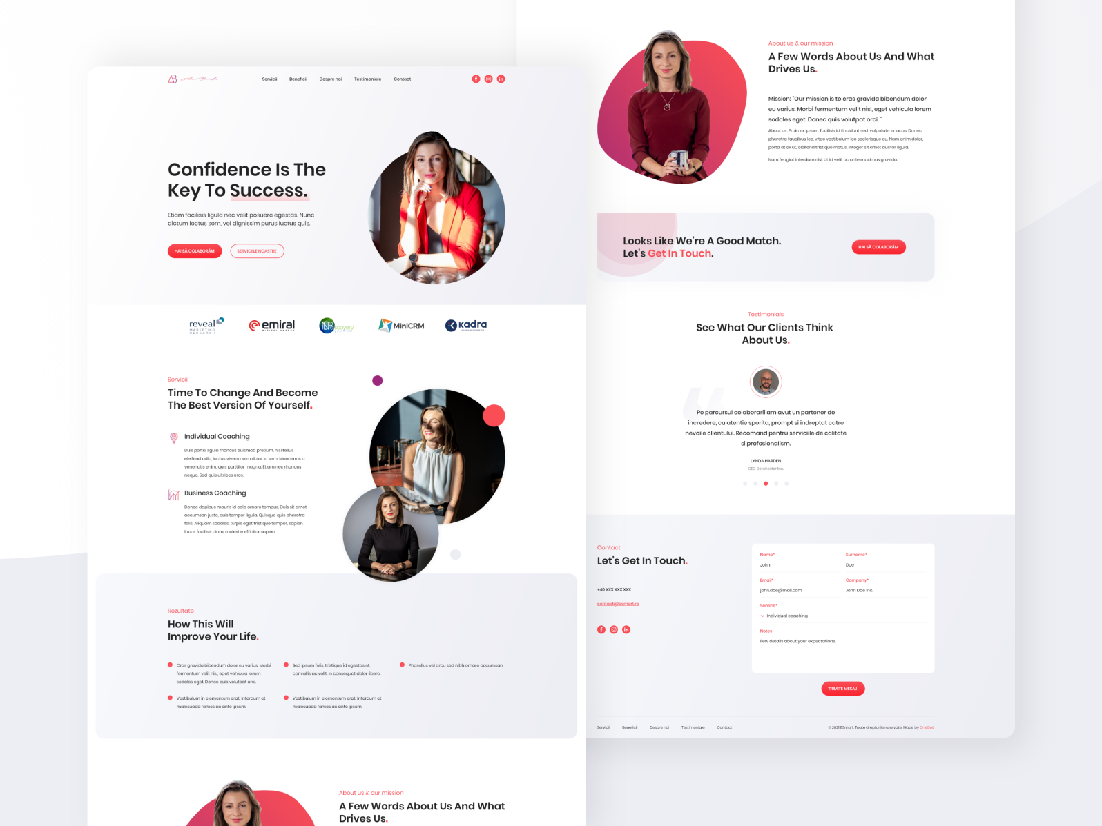 Landing Page for NLP Coach & Trainer by Vali Andrei on Dribbble