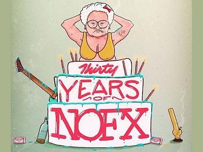 NOFX Thirty Year Anniversary Poster art direction graphic design illustration music art poster poster art tour poster