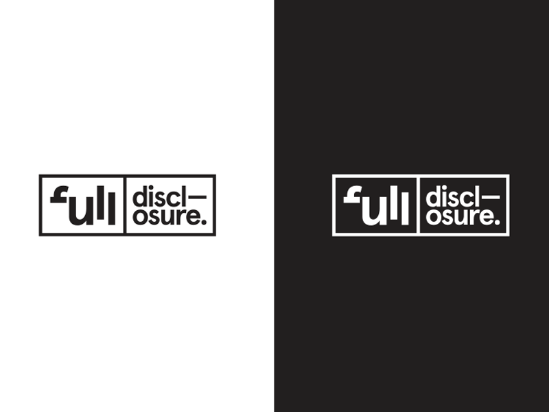 Full_Disclosure unused logo concepts brand identity corporate identity euro identity systems logo design minimal music industry