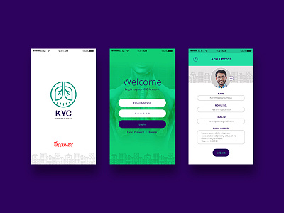 Kyc app cough doctor healthcare interface mockup patient pharma pharmaceutical prototype screen ui user experience ux web