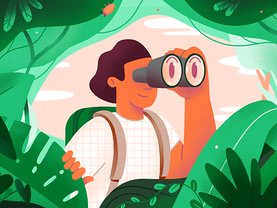 Exploring - Fiverr illustration