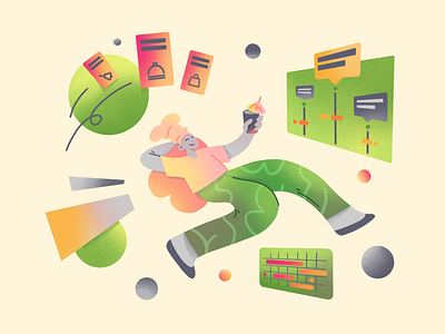 Cooking app illustration: Scheduling