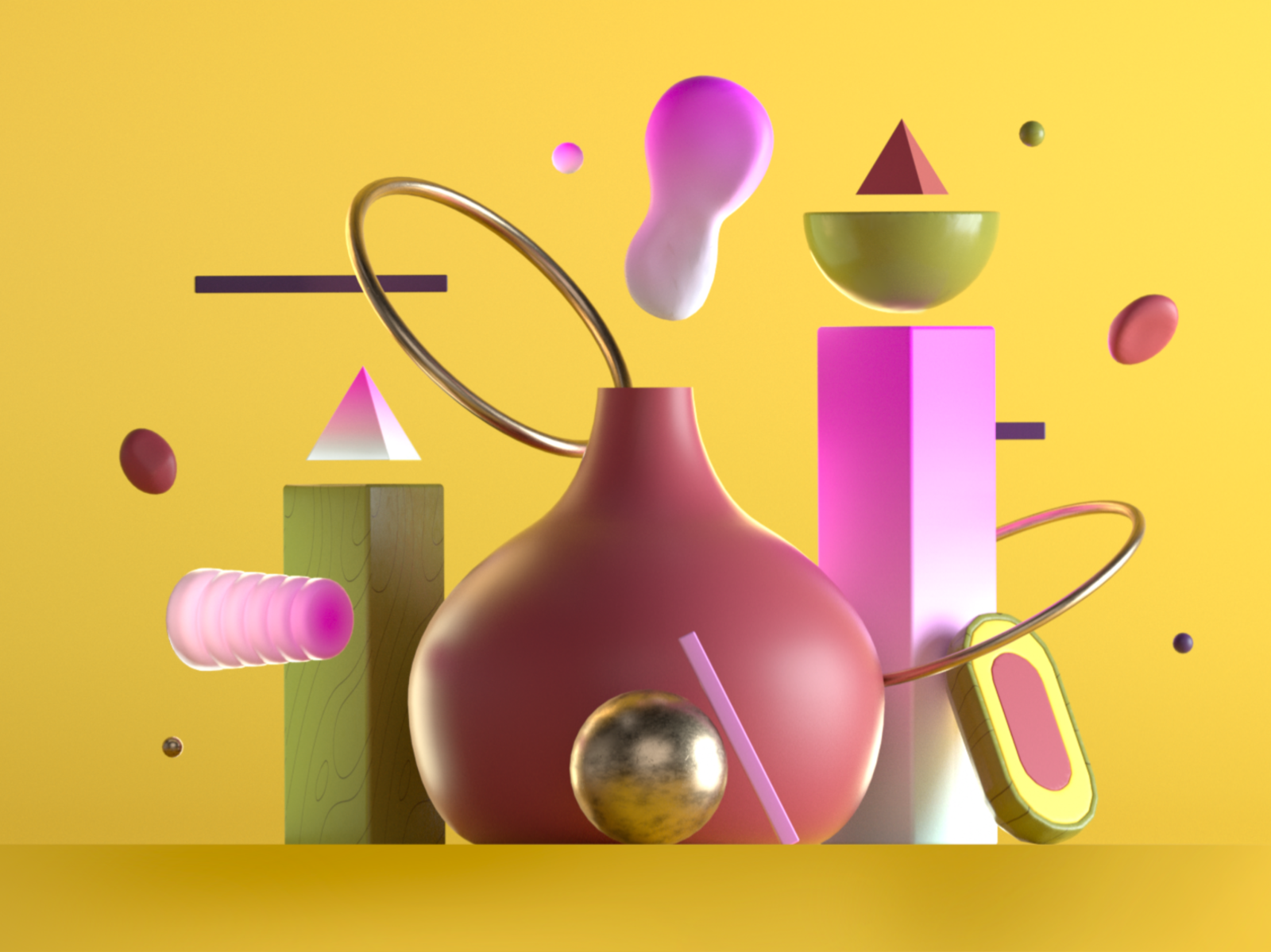 Vase composition by Anton Kakhidze on Dribbble