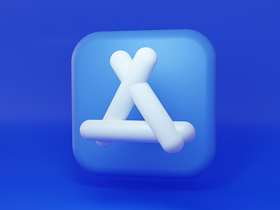 App Store Icon 3d logo ui
