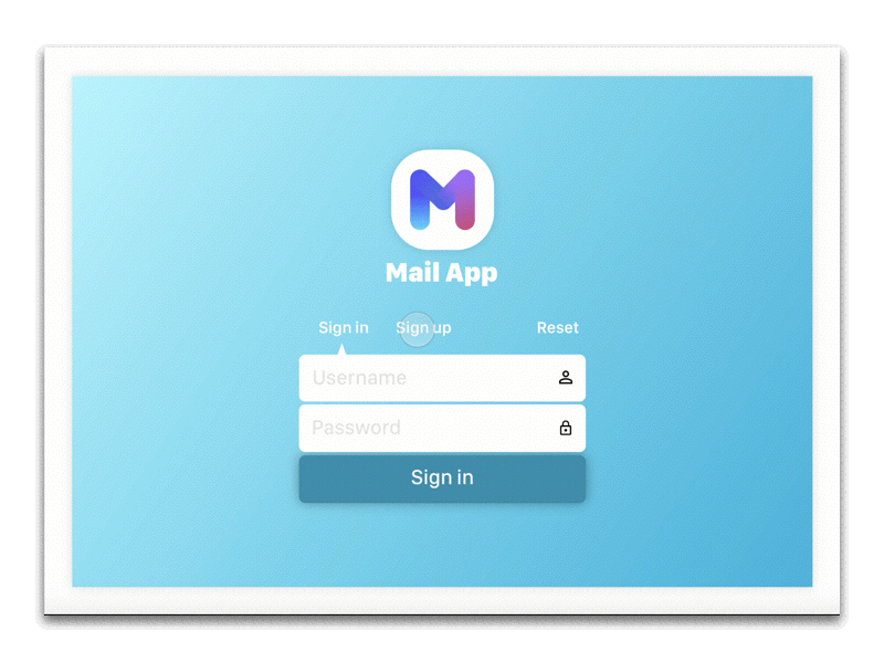 Mail App Login Page mail app photoshop principle sketchapp ui ui design