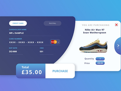 Daily UI - 002 (Another credit card checkout) adobexd creditcard daily dailyui dailyui002 dailyuichallenge e commerce shoes shopping
