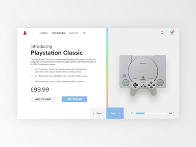 Playstation classic landing page adobe adobephotoshop adobexd classic colours console daily design games illustration miniconsole photoshop playstation ps1 retro sony ui ui design userinterface videogames