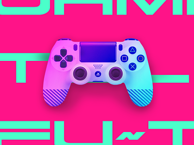 PS4 Controller - Sweet Sunset adobe colours controller gaming gradient graphicdesign photoshop playstation4 ps4 retrogaming ui design