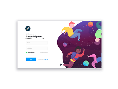 SmoothSpace - Sign up page