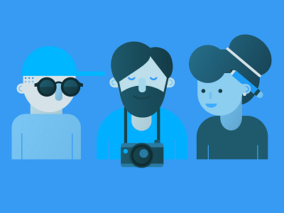 Some cool creative types artist character director illustration people photographer sunglasses writer