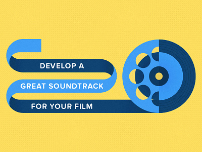 Reel and record film film reel illustration music record soundtrack vector video