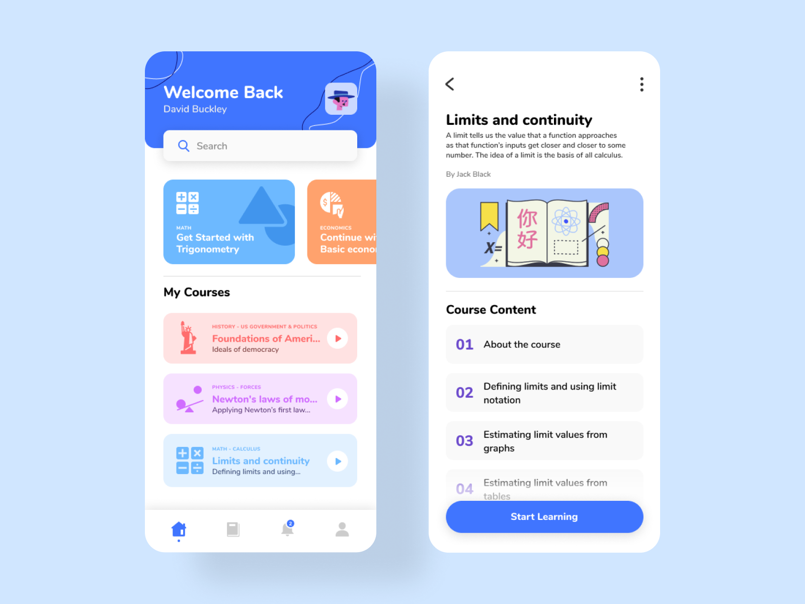 Educational Platform - Mobile by Sherman Tan on Dribbble