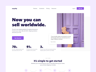 EasyShip Redesign Concept - Homepage