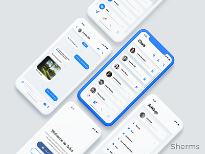 Social Media App UI Concept app design iphone x messaging onboarding social media ui ui concept ui kit ux